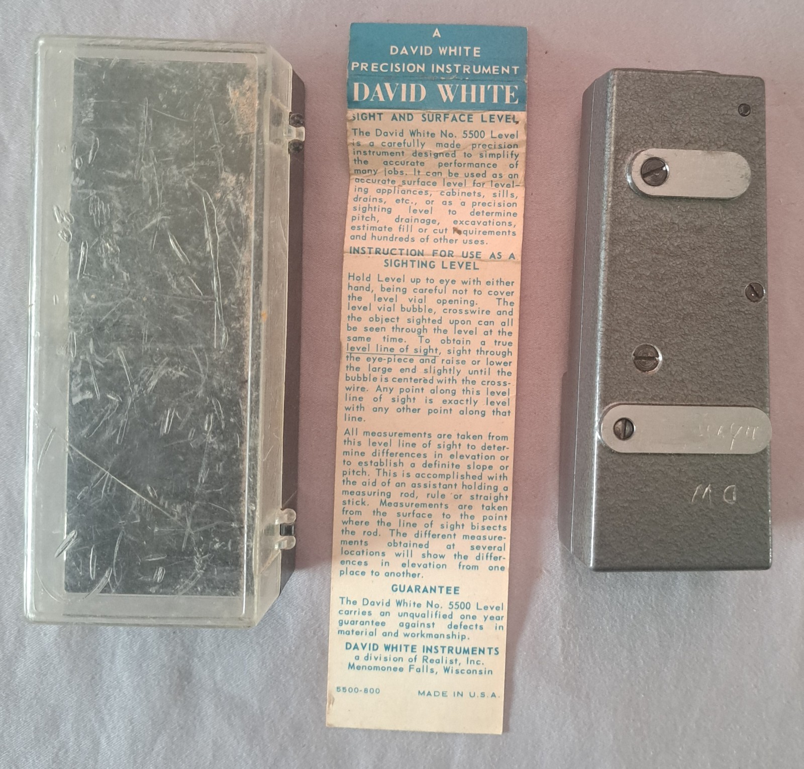 Vintage Surveyor Hand Levels Lot Frederick Post & David White USA Very Good