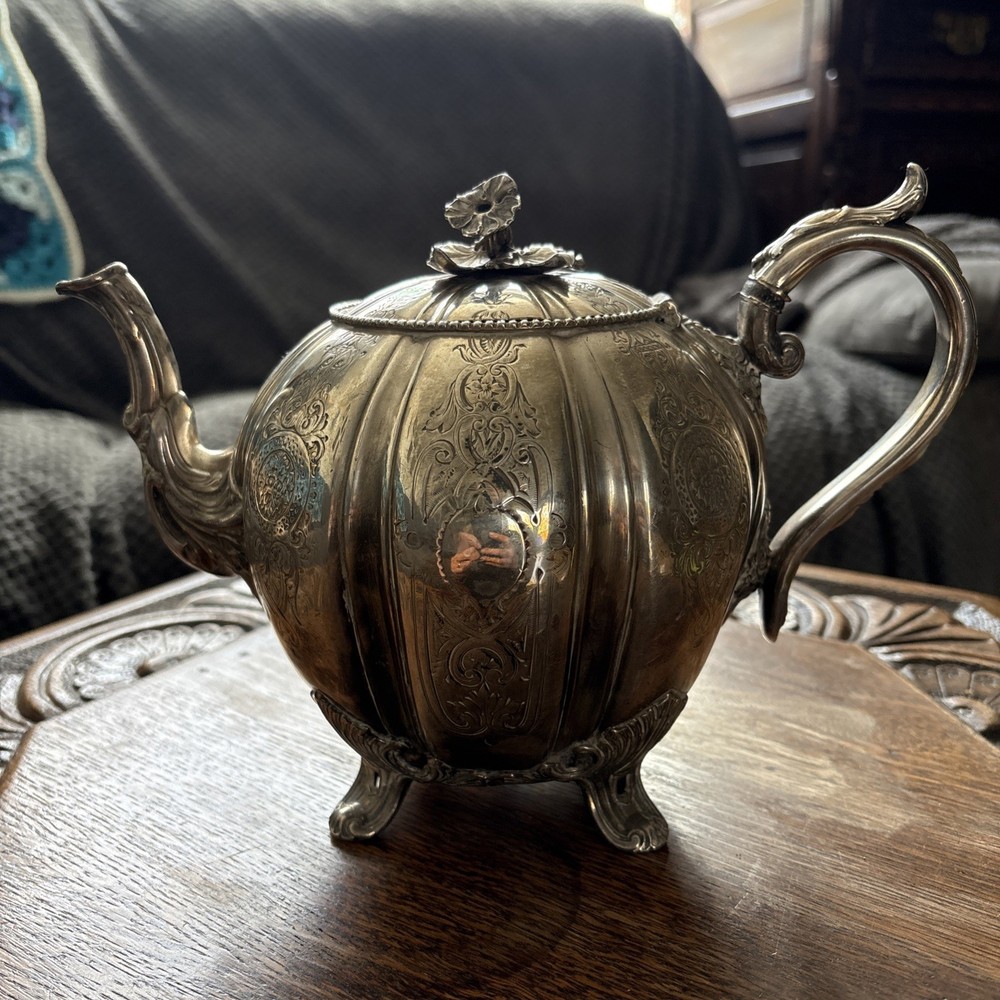 Teapot James Dixon & Sons EPBM Silver Plate approx 1835-1920