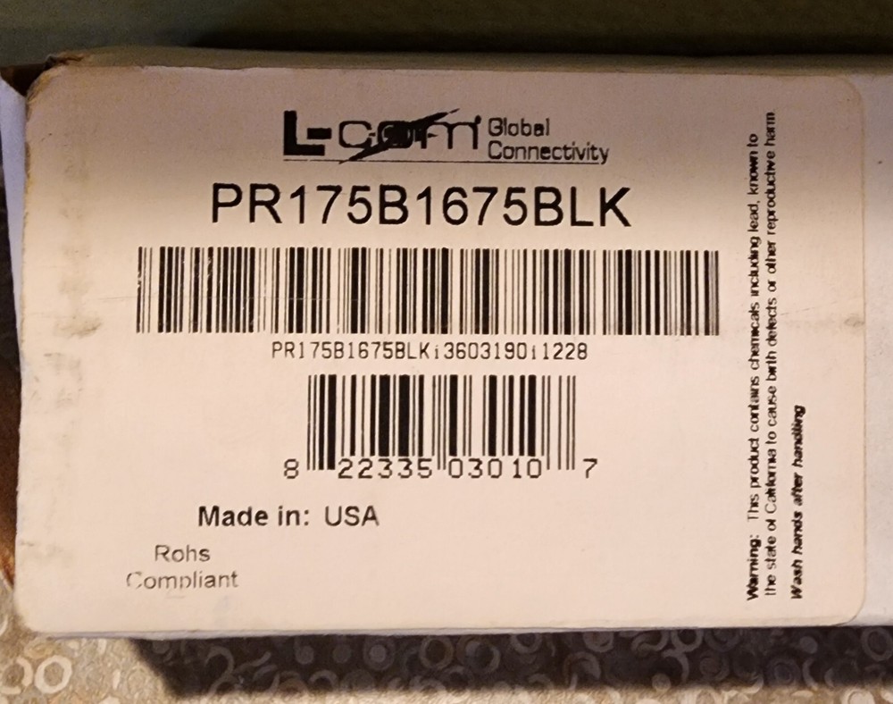 L-Com PR175B1675BLK Patch Panel BNC 16 Insulated Ports