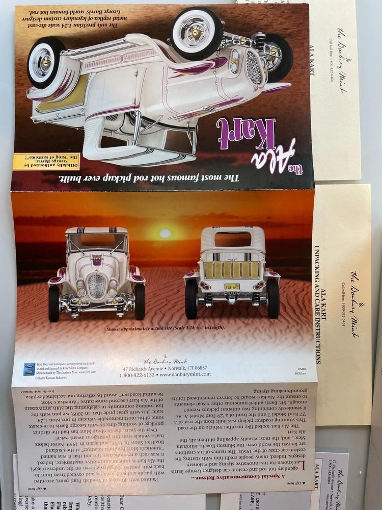 Danbury Mint Ala Kart with all documents