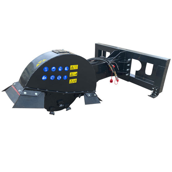 AGT Standard Flow Solid Heavy Duty Skid Steer Stump Grinder 24" Wheel 14-25GPM