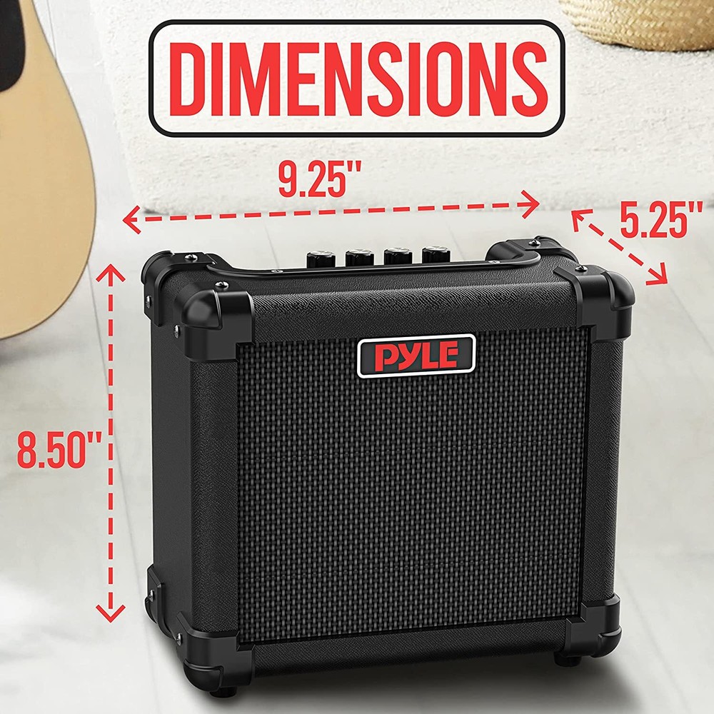 PylePro PGTAMPL128B Portable Electronic Guitar Amplifier