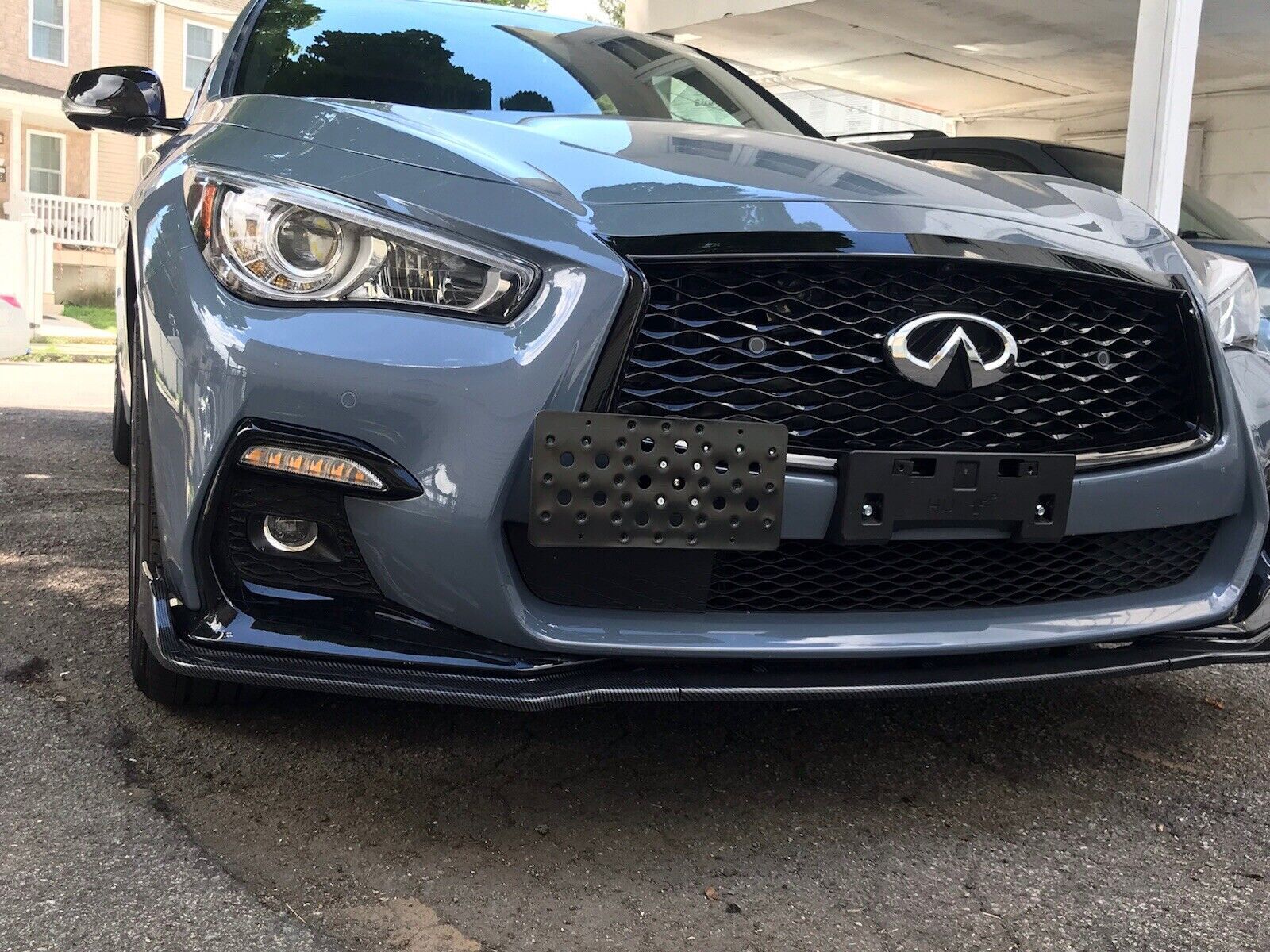 Bumper Tow Hook License Plate Mount Bracket Kit For INFINITI Q50 2014-2024 New