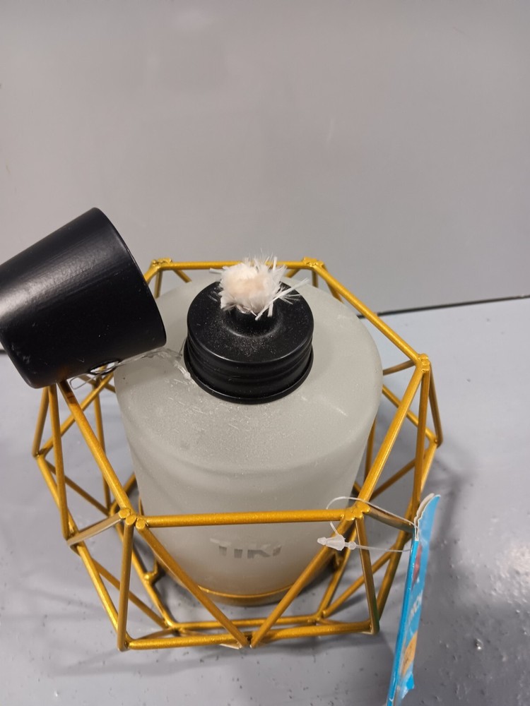 TIKI TABLE TORCH GEO GLOBE METAL TABLE