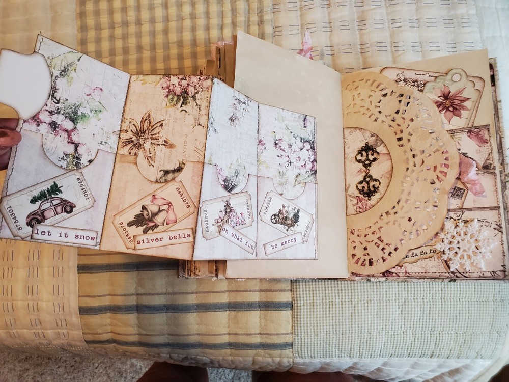 Completed Large Art / Junk Journal Christmas Handmade