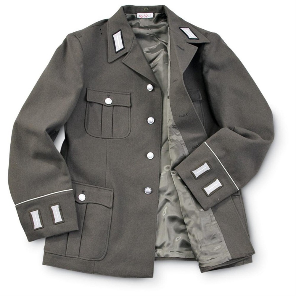 Authentic East German Army Uniform Jacket Army Surplus 100% Wool Outer Material