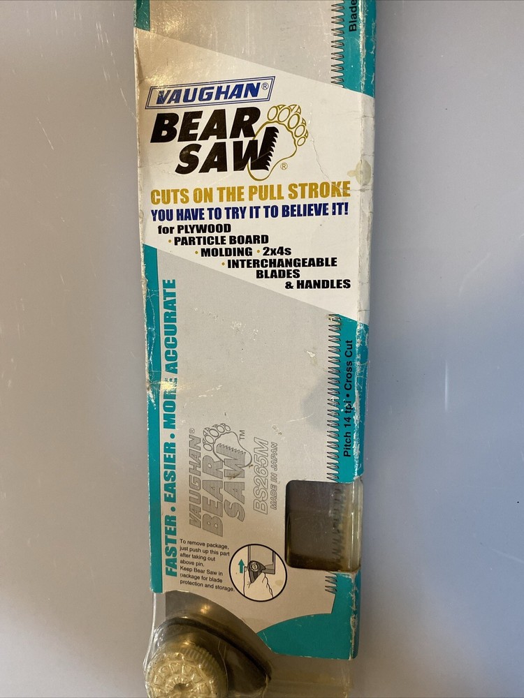 Vaughn bear saw medium to fine.