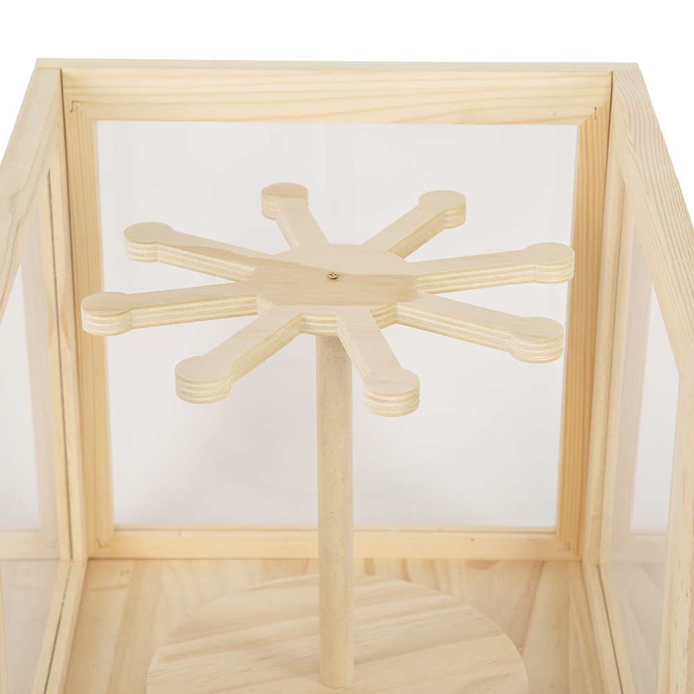 Hanging Doll Toy Rotating Acrylic Transparent Display Case Collection Box US