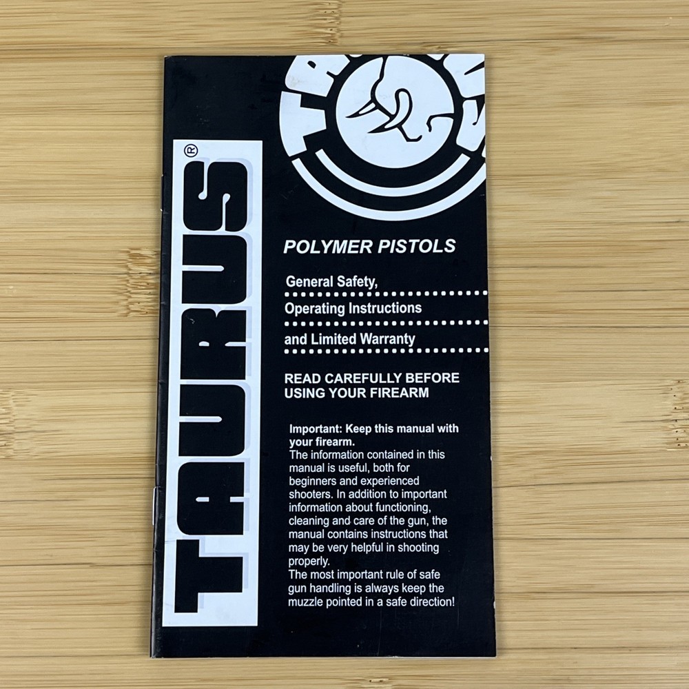 Taurus Polymer Pistol Owners Manual 2007