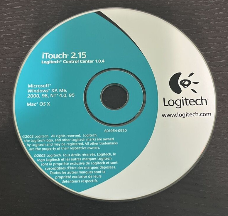 Logitech - iTouch 2.15 - Computer Software CD-ROM - XP-Me 2000-98-NT 4.0-98-Mac