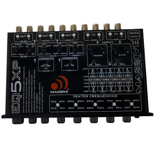 Massive Audio EQ5XP 5 Band Parametric Equalizer with Built-in 3-Way Crossover