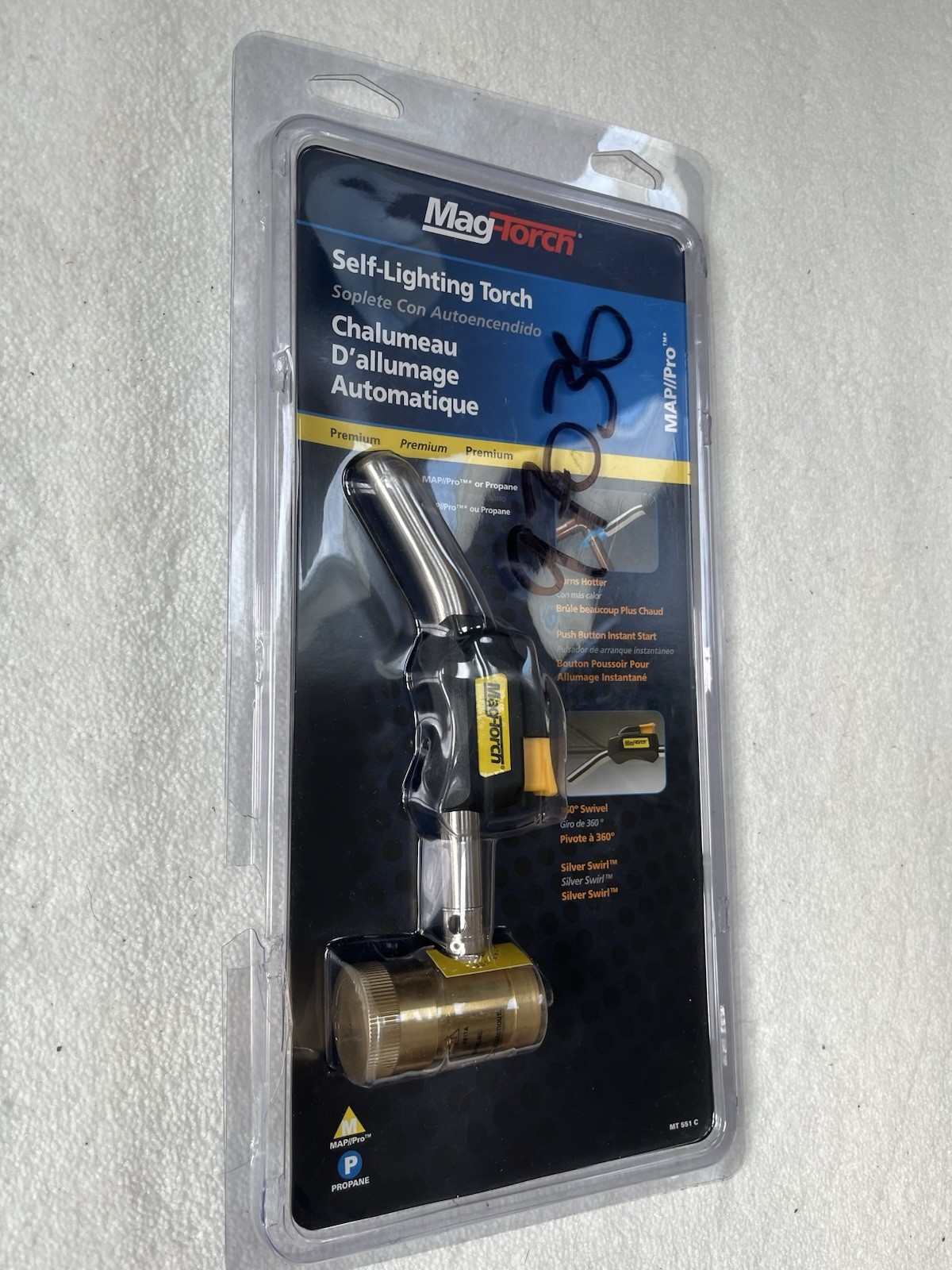 Mag-Torch Self Lighting Torch 360 Swivel NEW