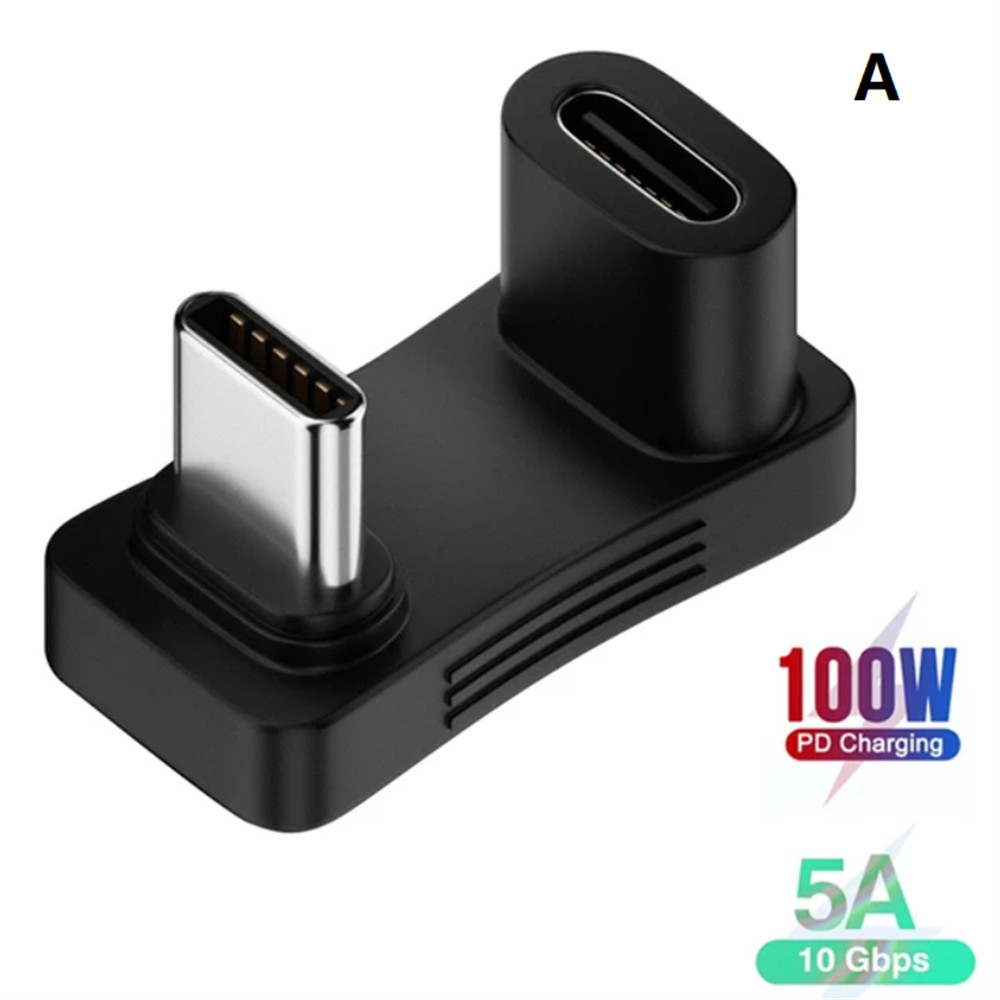 2in1 100W U-Shaped Right Angle Type-C Extension Connecter Adapter For Steam Deck