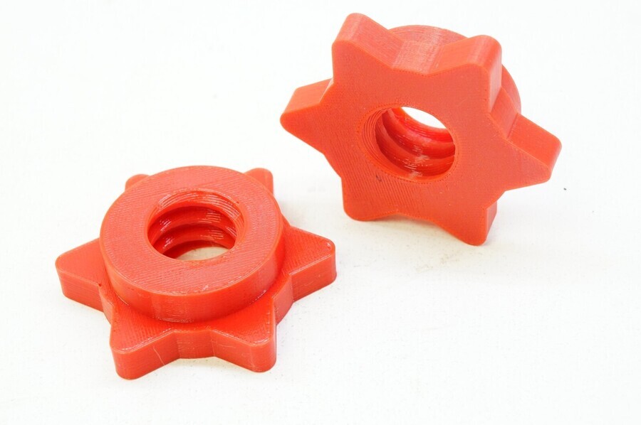 (2) 1" Weight Check Nut Spin Lock Screw Dumbbell Spinlock Collars Barbell