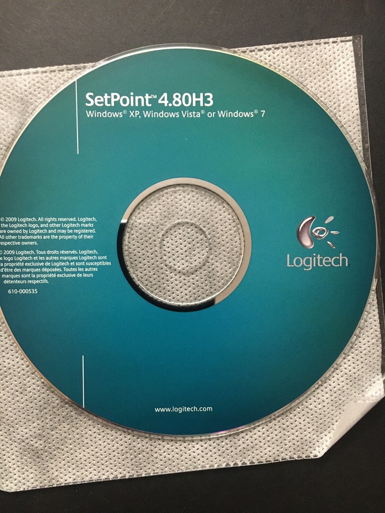 Logitech SetPoint 4.80H3 Install CD- Win/XP/vista/Win 7 - Free Shipping