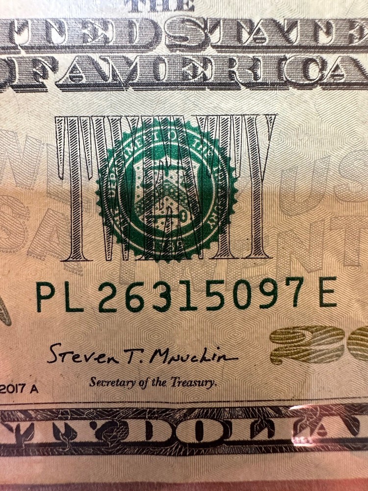 $20 BILL INK ERROR ON NUMBER “3” RARE
