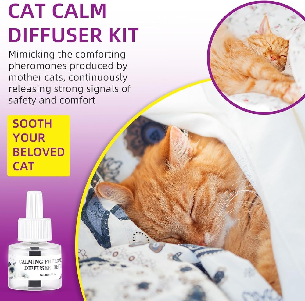 Cat Pheromones Calming Diffuser: Cat Calming Diffuser - Effectively Relieve A...