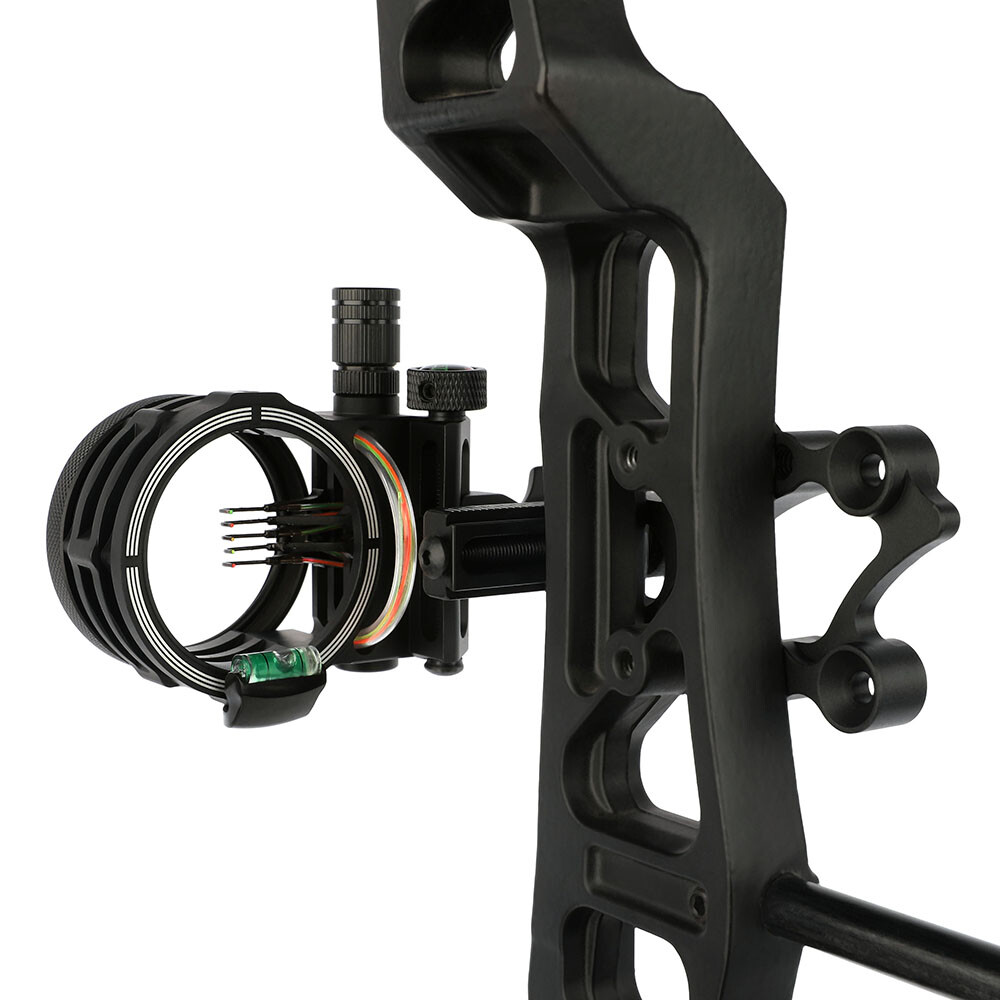 Compound Bow Sight 5 Pin Micro Adjustable Light Adaptor .019" Archery Hunt RH LH