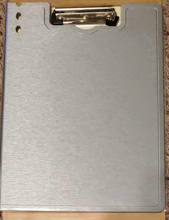 HOUYEE silver Foldable file clipboard single metal clip.