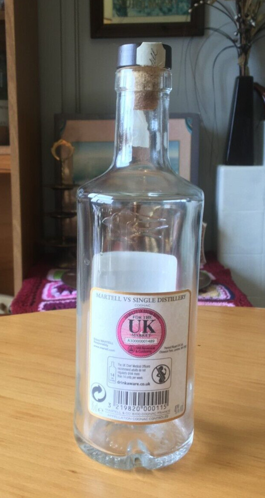EMPTY MARTELL COGNAC 35CL BOTTLE