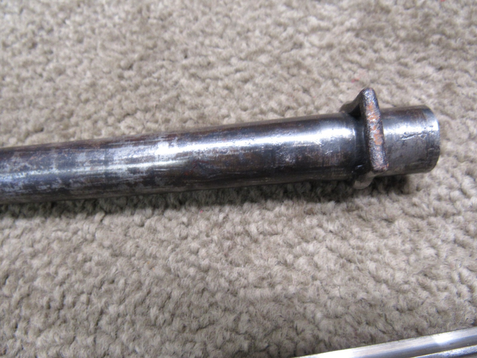 French M1886 Lebel Bayonet & Scabbard Shortened For WW1 Brass Grips