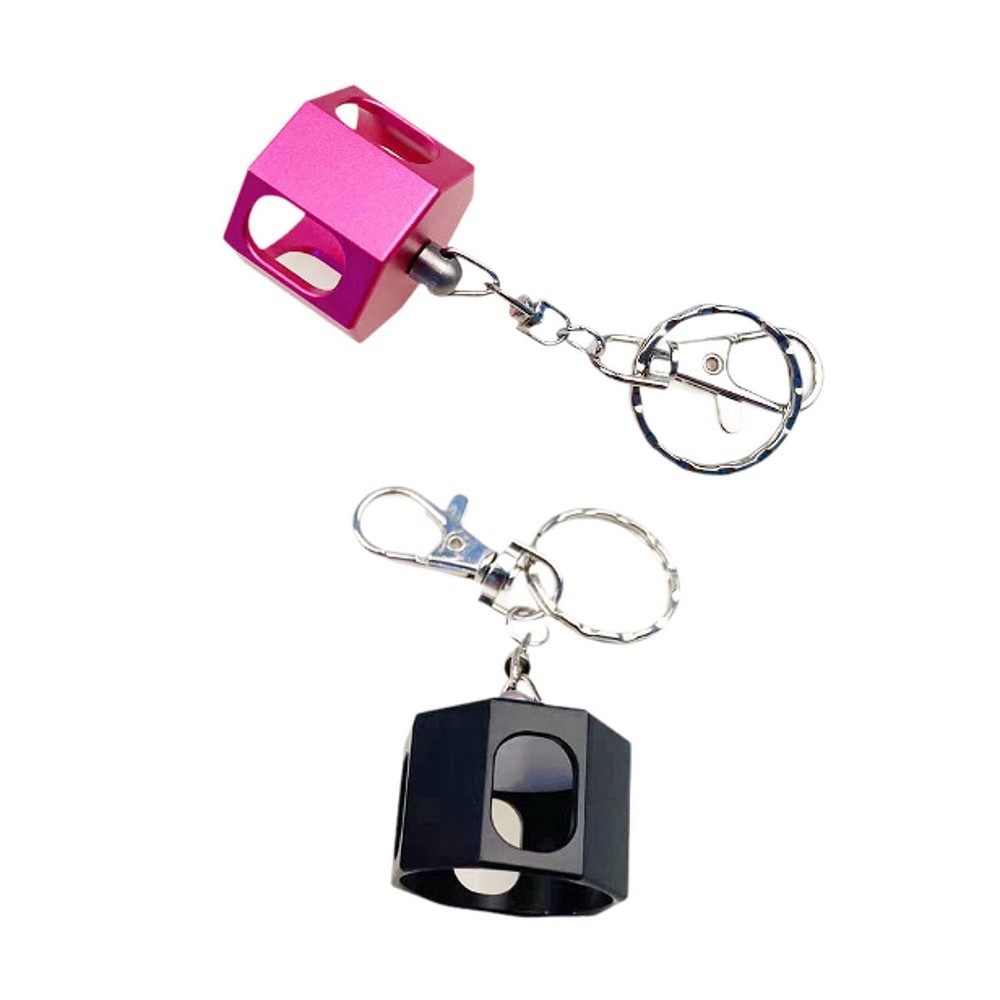 Pool Cue Chalk Holder with Keychain Octagonal Compact