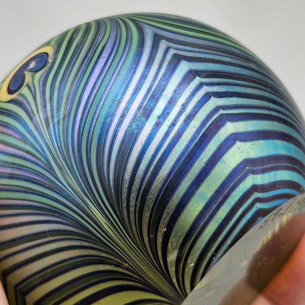 1981 Orient & Flume Pulled Feather Paperweight
