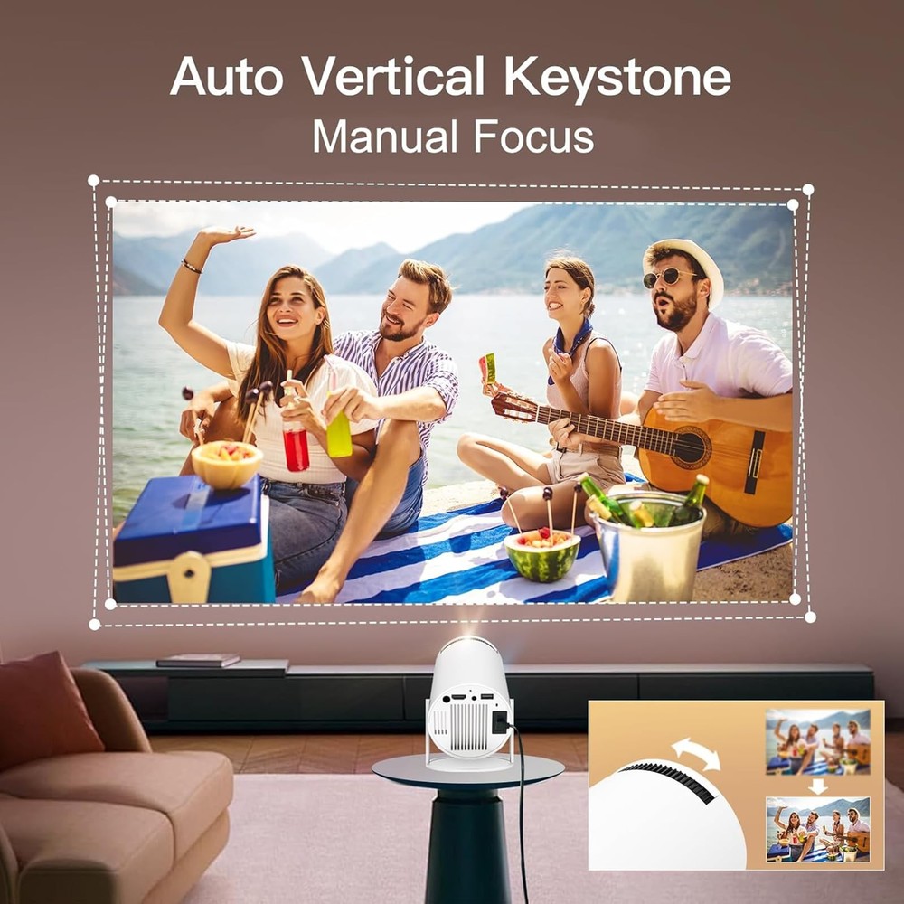 ProjectorMini Projector with Wifi and Bluetooth With Android 11Smart Protable...