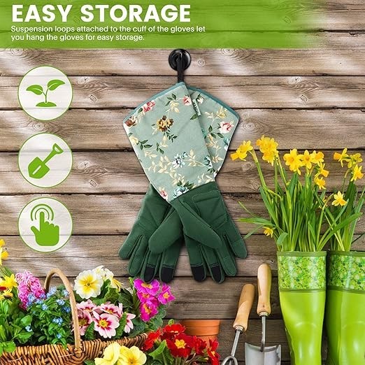 WANCHI Gardening Gloves, Durable and Comfortable Women's MEDIUM