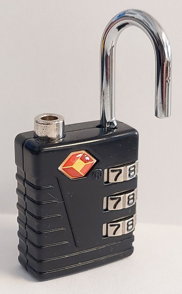 New Black TSA 002 Secure Luggage 3 Dial Combination Lock