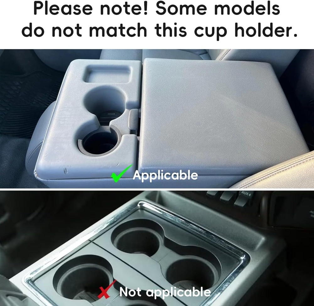 2Pcs L+R Front Console Cup Holder Inserts Replacement For Super Duty 2011-2016