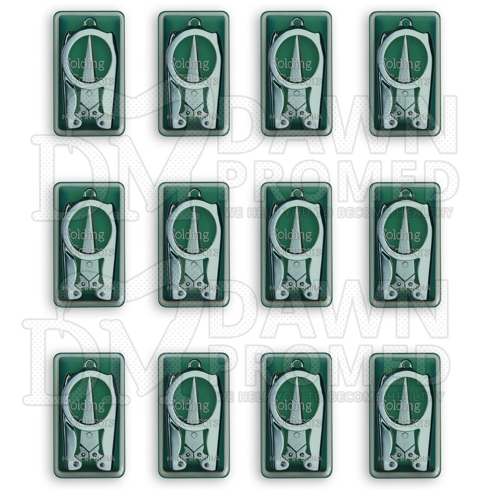 12 Pcs Small Folding Pocket Scissors Set Sharp Cutter Crafts Sewing German Grade