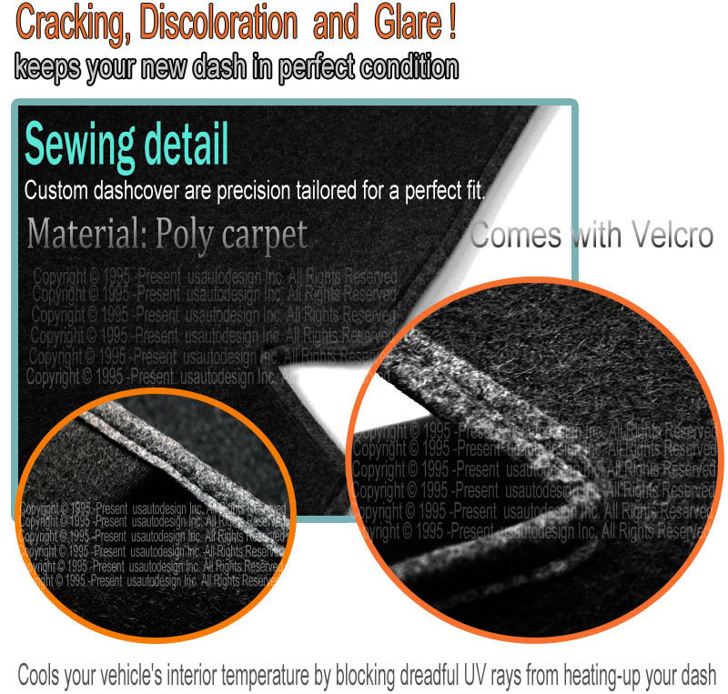 Fits 2016 - 2020 KIA SORENTO DASH COVER MAT DASHBOARD PAD / BLACK