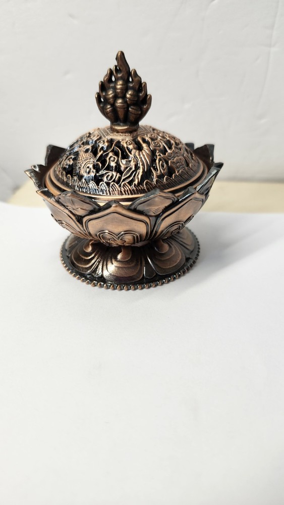 Small Incense Burner, Copper Color, Chinese Style, Never Used