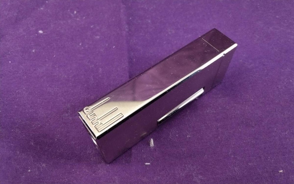 Dunhill Rollagas Silver Burley Lighter Boxed Used