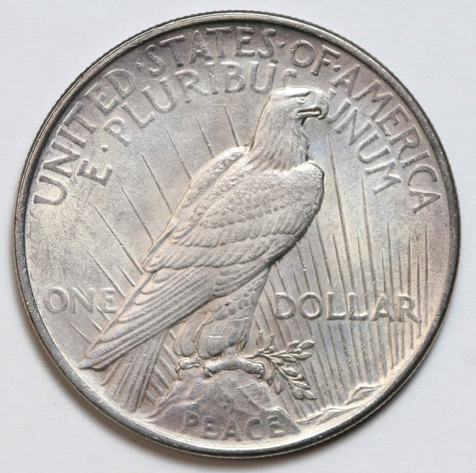 1924 $1 Peace Silver Dollar - RAW - Great Luster / Toned