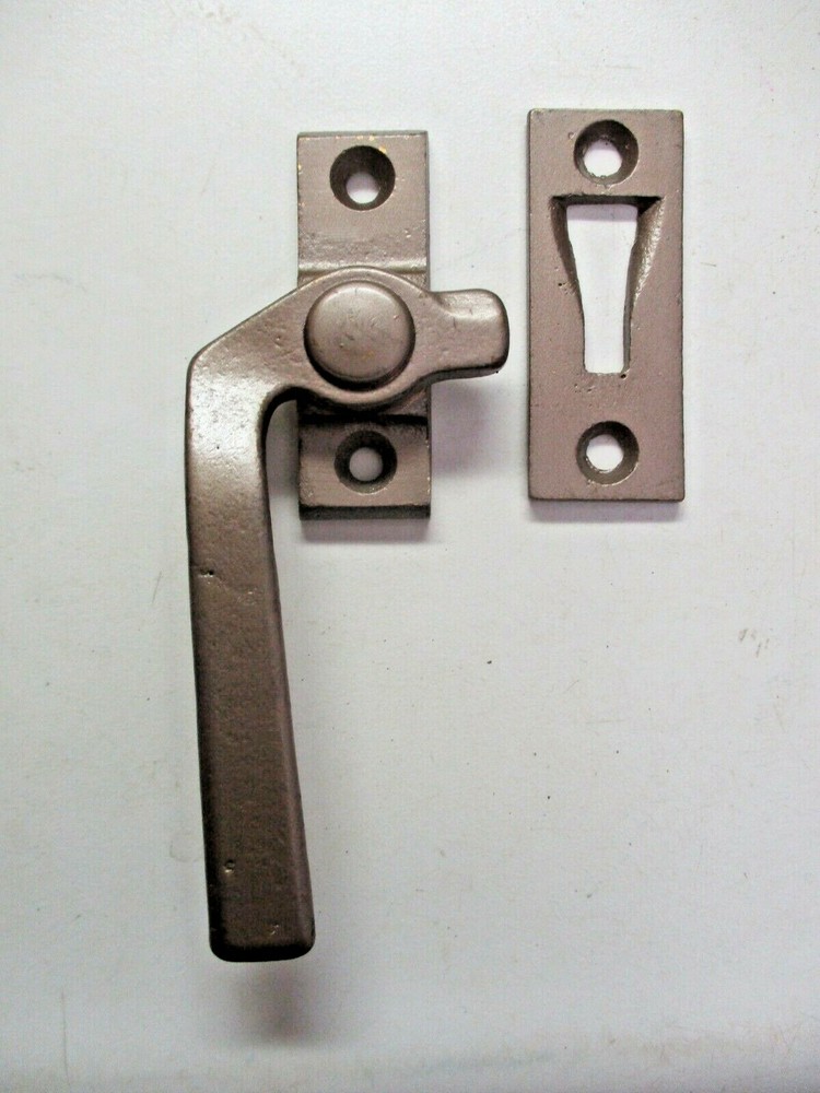 4587S Solid Brass Casement Window Bronze Locking Handle Left Hand Vintage 1950s