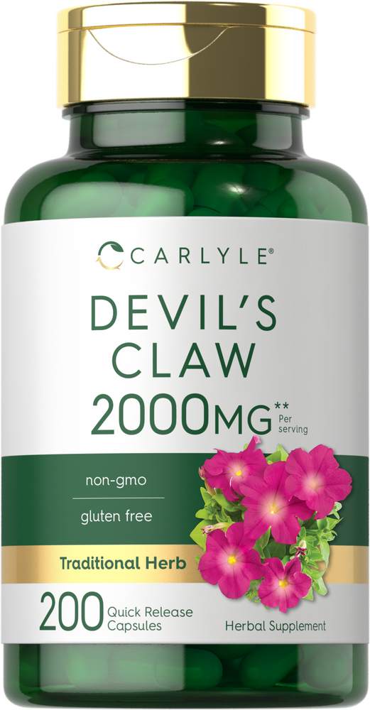 Devils Claw 2000mg | 200 Capsules | Concentrated Root Extract | by Carlyle