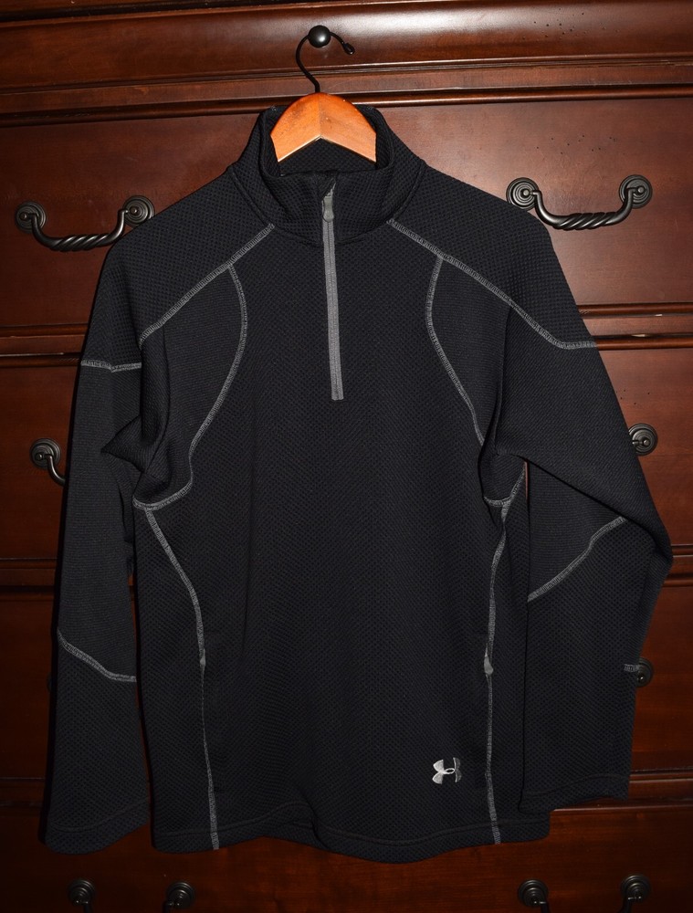Men's Under Armour 1/4 Zip Pullover Athletic Workout Jacket 1/4 Zip Black Small