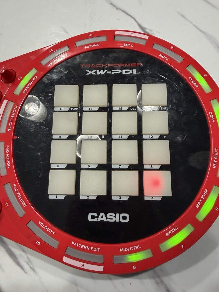 Casio XW-PD1 Trackformer Groove Center Sampler Sequencer DJ Controller Tested