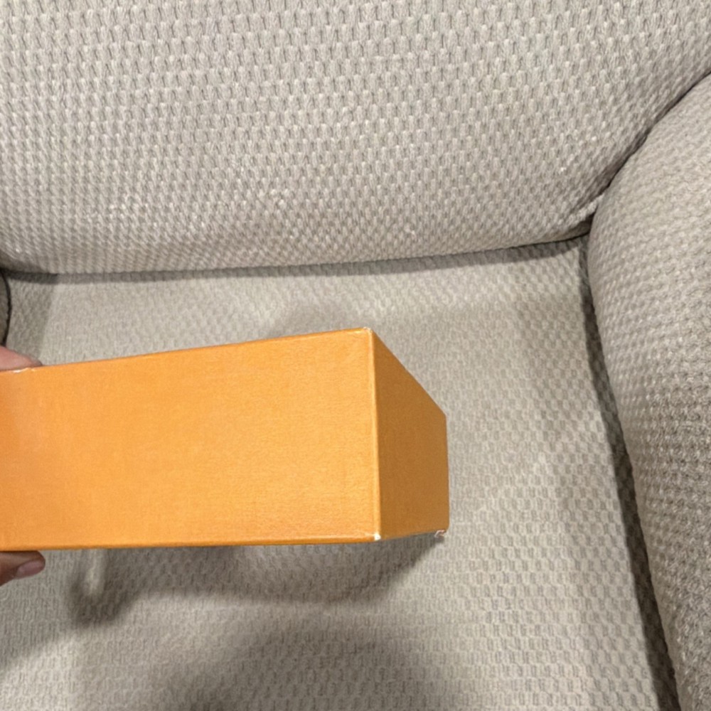 Louis Vuitton Orange Cardboard Gift Box Rectangle with Blue Pull Tab