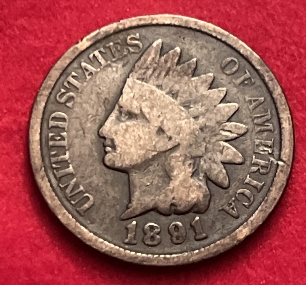 1891 indian head cent BN22