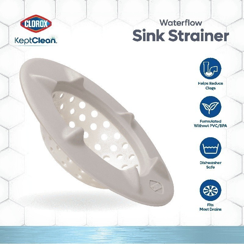 Ribbed Sink Strainer Anti-Clogging Drain Protector Continuous Waterflow New