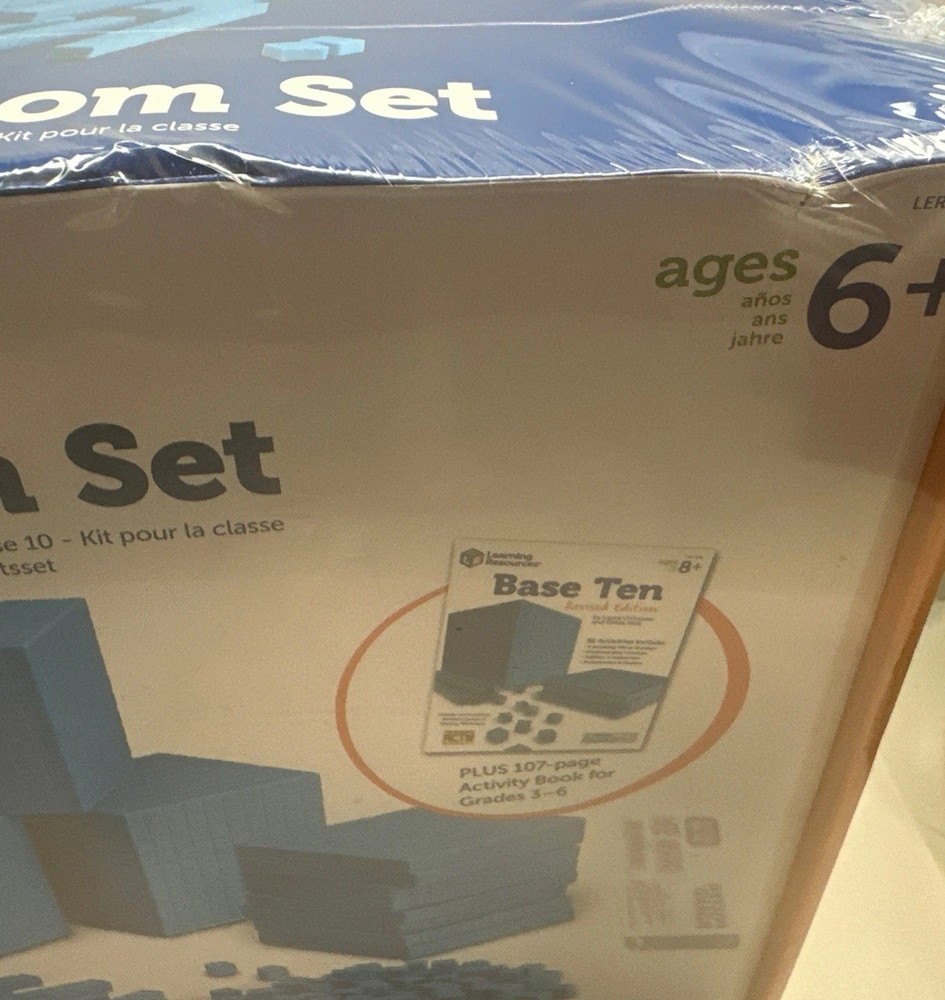 Base Ten Blocks Classroom Set Learning Resources Grades 1+ Ages 6+, 823 Pc STEM