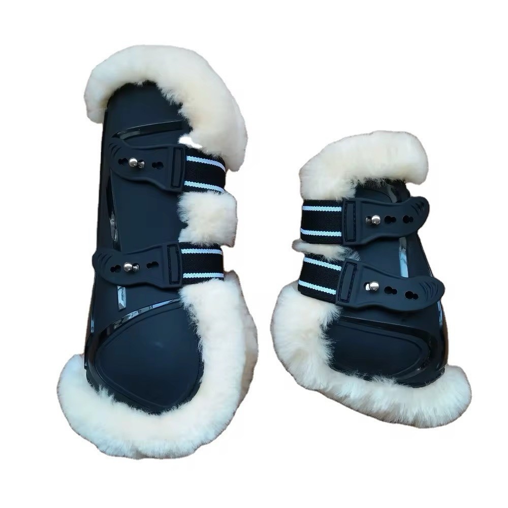 NEW Horse Tendón Boots with Full Australian Merino lambskin Set of 4