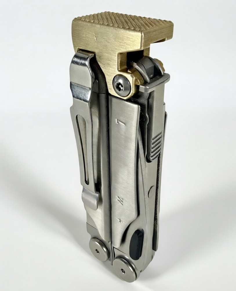 For Leatherman Wave +, BRASS Hammer Head Mod, Modification, CNC Made,Locking,CAD