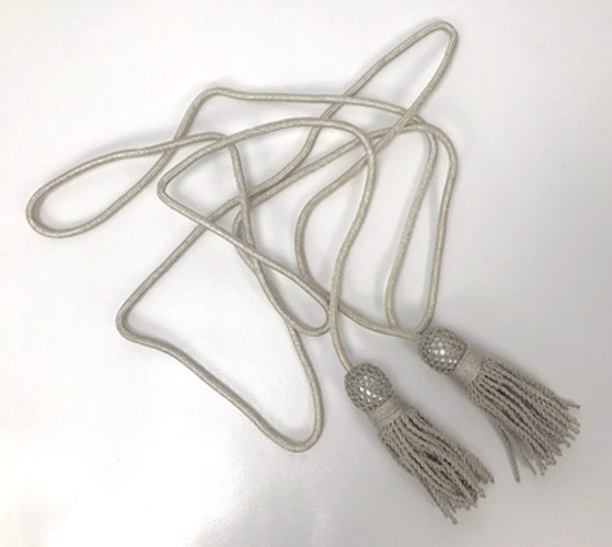 Silver Metallic Bugle, Flag, or Bagpipe Cord