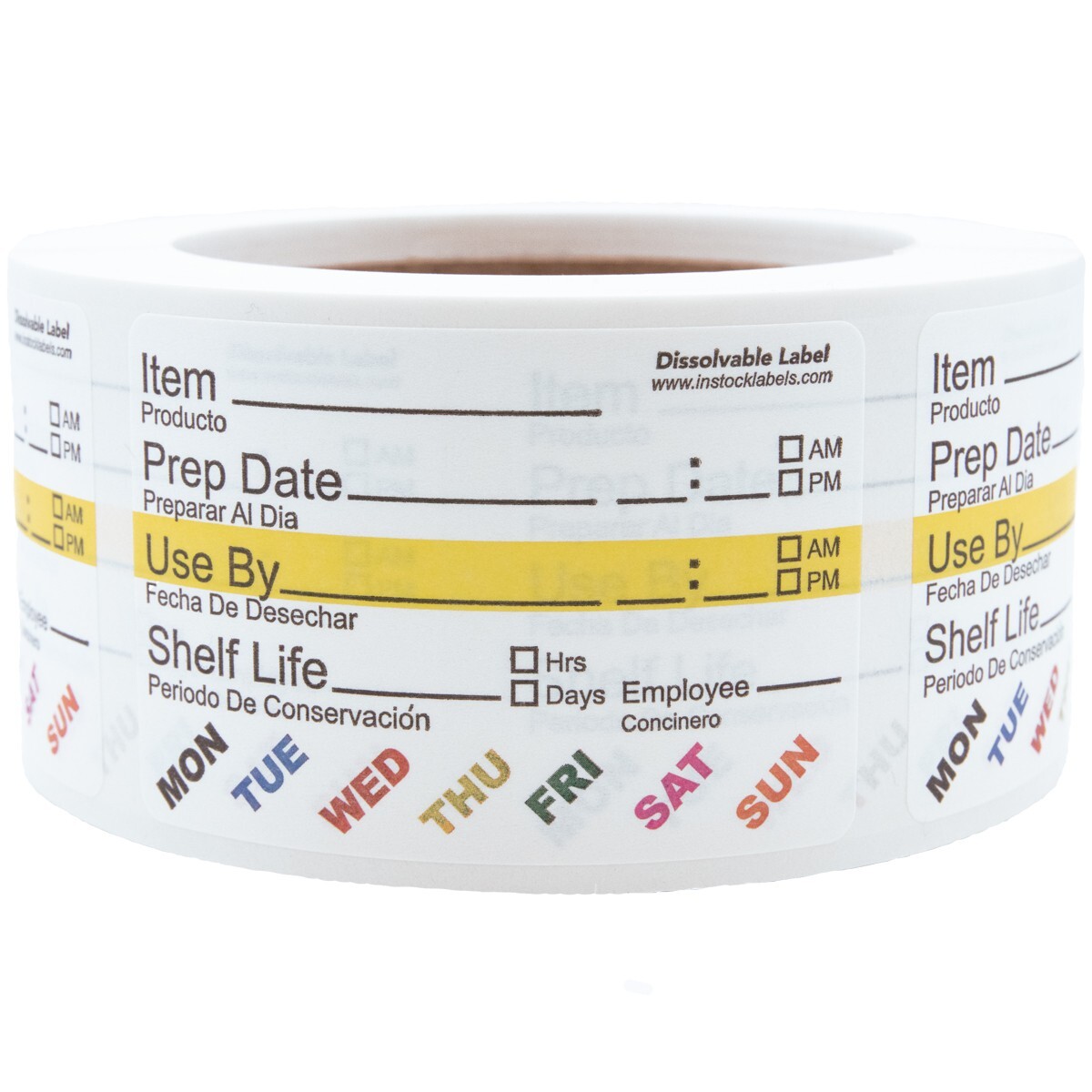 Dissolvable Food Rotation Prep Labels | 2 x 3" Inch | 500 Pack