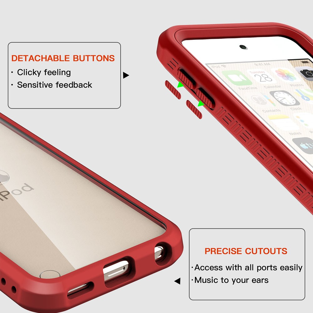 For iPod Touch 7th/6th/5th Gen Shockproof Heavy Duty Case Cover Screen Protector