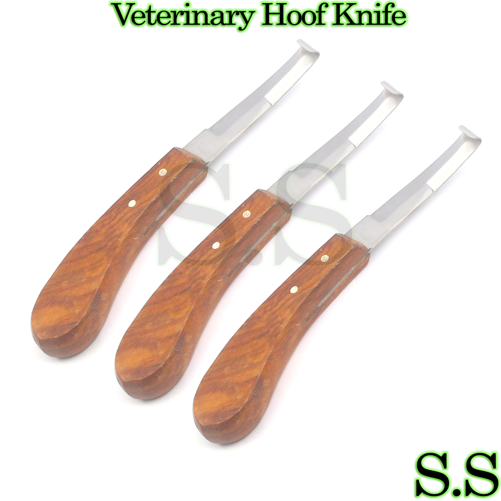 3 Hoof Knife Double Edge Veterinary Instruments
